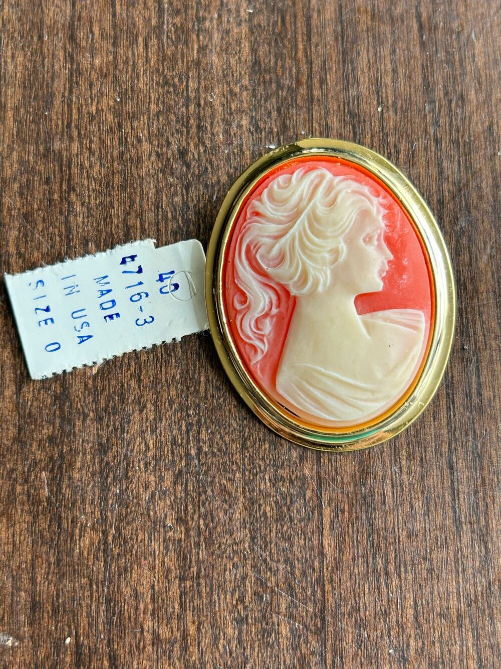 Vintage Cameo Brooch Hat Lapel Scarf Pin Retro Victorian Revival Jewelry